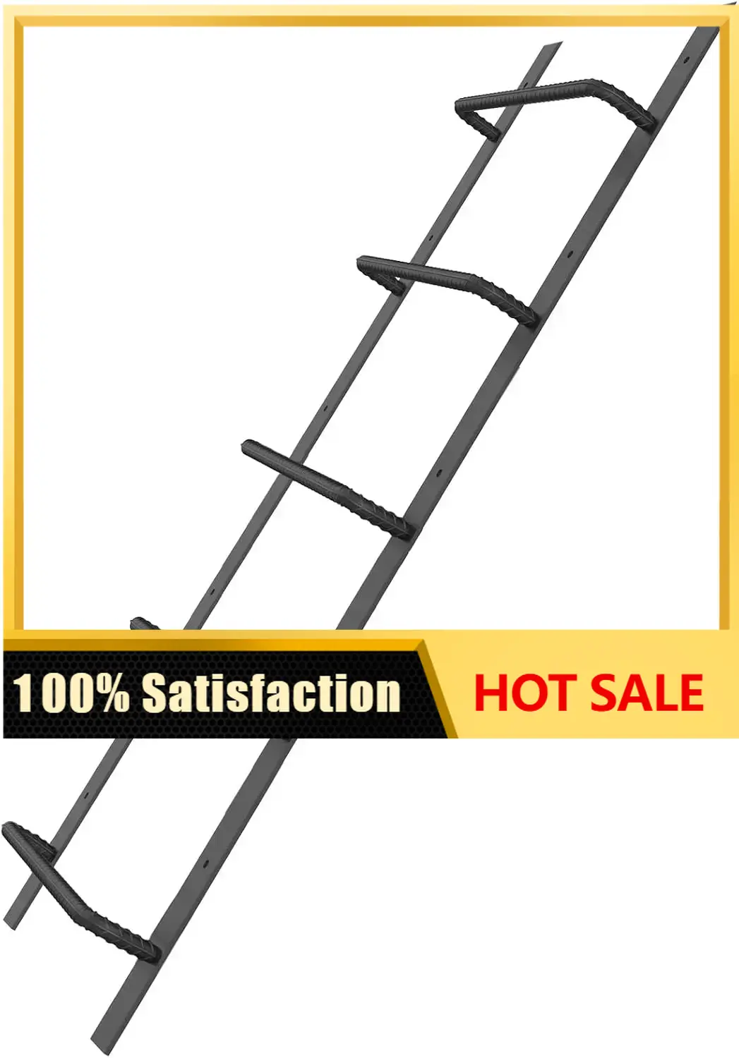 Fire Escape Ladder - บันไดหนีไฟ 5 ขั้นสำหรับบานหน้าต่าง, บันไดเหล็กสำหรับชั้นใต้ดิน, ทางหนีไฟเพื่อความปลอดภัยในบ้านในกรณีฉุกเฉิน (ยาว