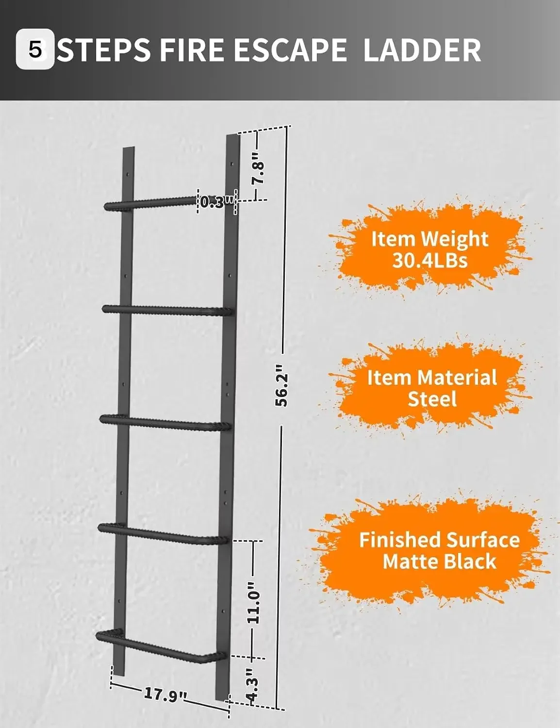 บันไดหนีไฟ 5 ขั้นสำหรับบานหน้า - Fire Escape Ladder บทวิจารณ์และราคา