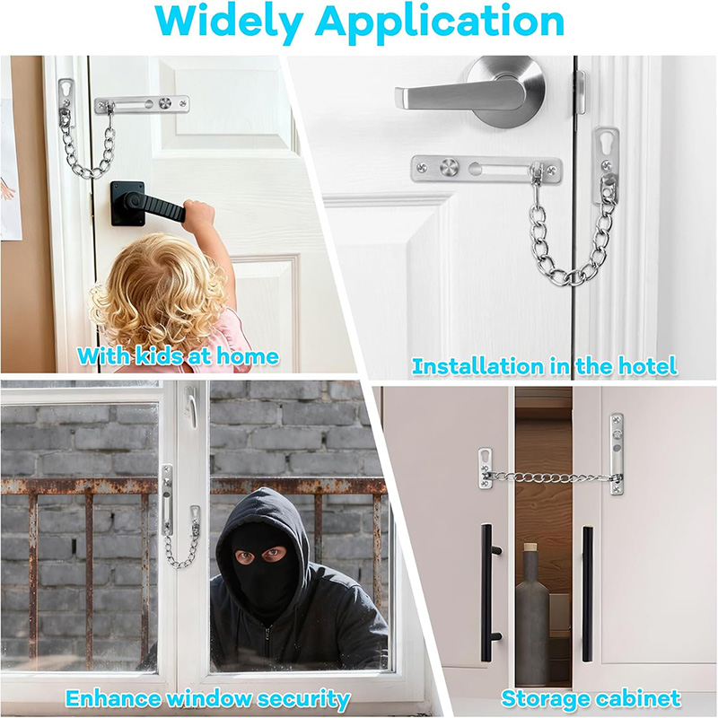 โซ่ล็อคประตูสแตนเลสพร้อมสปริง  - Security Chain Door บทวิจารณ์และราคา